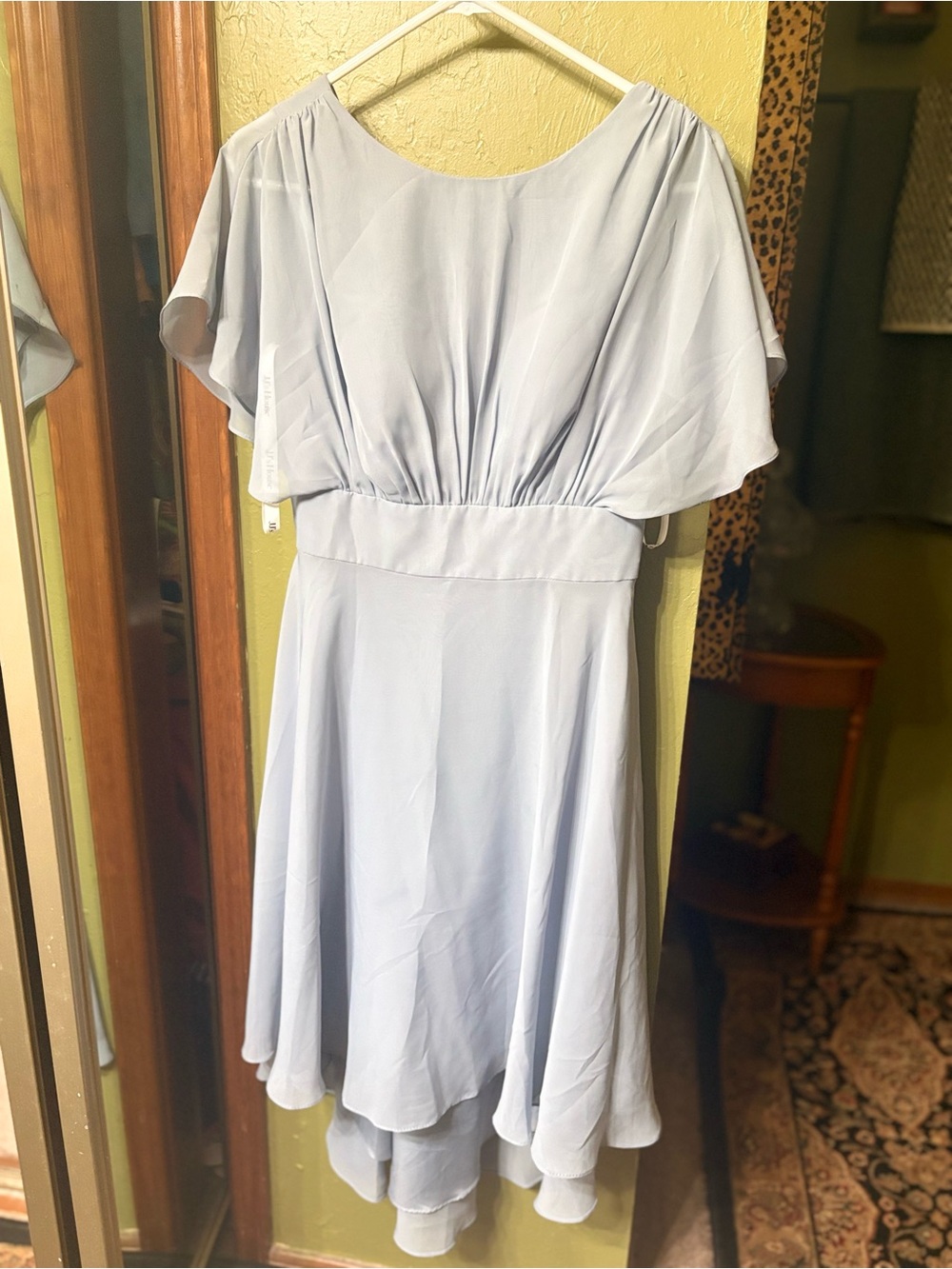 JJs House Light Blue High-Low Flutter Dress